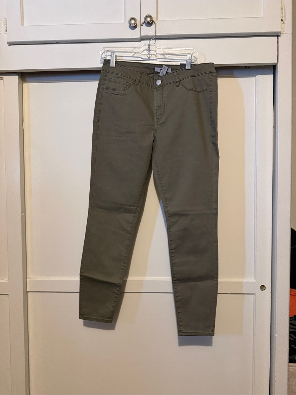 refuge Olive Green Skinny Jeans - High Rise Stretch